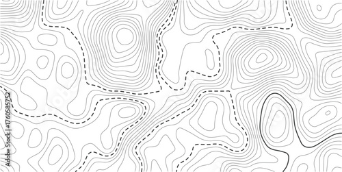 Topographic map background. Golden line topography map contour background. Modern design with White background with topographic wavy pattern design.paper texture Imitation of a geographical map shades