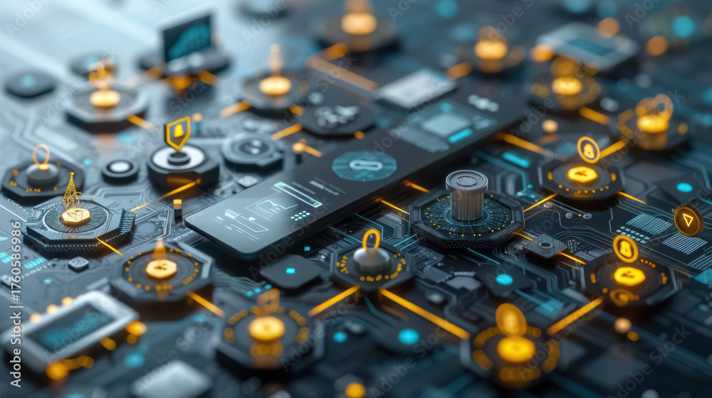Fototapeta premium Data governance and compliance solutions