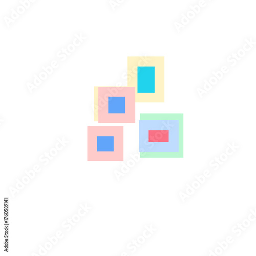 Duotone Nested Tiles Art Glassmorphism