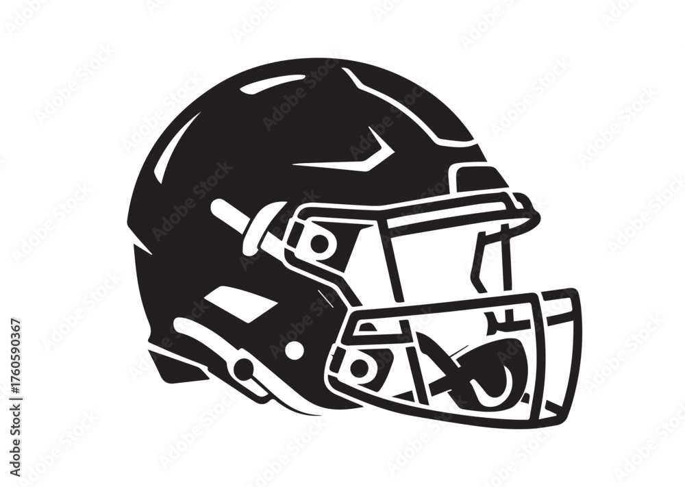 Fototapeta premium American Football Helmet icon, American Football Helmet solid vector