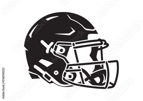 American Football Helmet icon, American Football Helmet solid vector