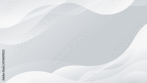 Elegant White and Grey Abstract Wave Background