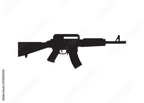 Assault rifle icon, Assault rifle vector