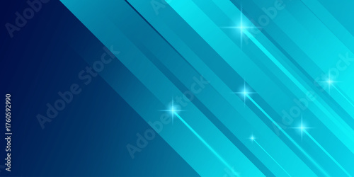 Dark blue abstract background with glowing diagonal light lines for technology and futuristic design themes