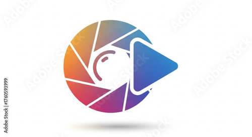 Colorful photography and videography logo, representing visual media, content creation, and multimedia production services
