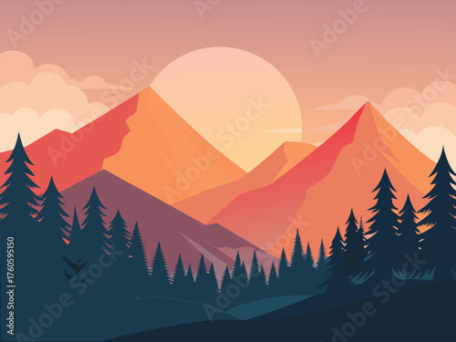 Nature landscape mountain scenery