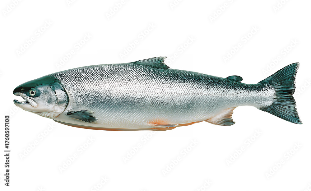 Obraz premium Isolated salmon fish for culinary seafood and healthy diet concepts