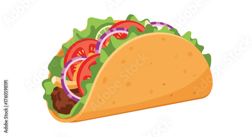 A delicious taco filled with fresh ingredients and served on a crispy shell.