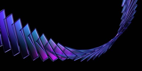 Fototapete Fraktale Wellen Futuristische Glasstruktur 3D abstraktes Design  © VAlex
