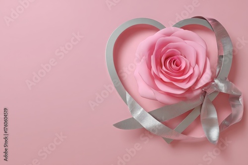 Elegant Pink Roses and Heart Decoration Create a Romantic Atmosphere for Special Occasions