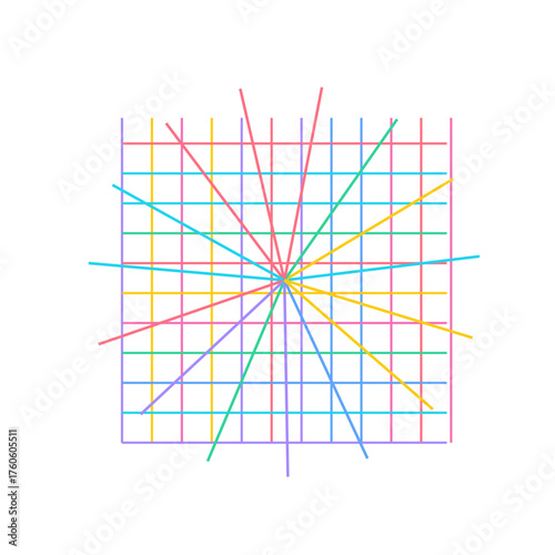 Matrix Neon Axis Art Glassmorphism