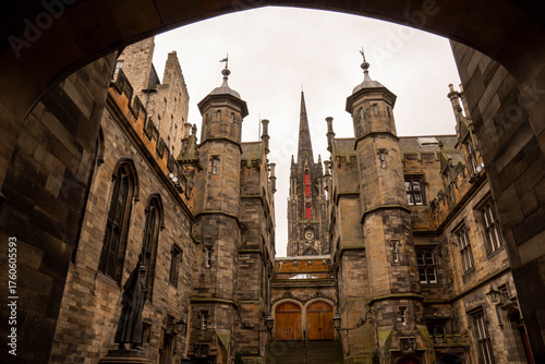Inside view of the Edinburgh castle, Scotland