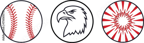 American Culture Illustration Set. USA Tradition Drawing Collection. American Lifestyle Artwork. United States Heritage Design. American Festival Illustration. USA Cultural Elements Art