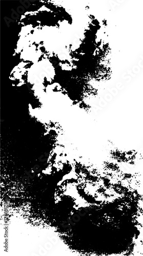 Engraving style featuring a black and white outline with stipple texture. This vintage vector illustration showcases a detailed drawing set on paper.