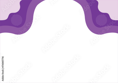 Abstract wavy purple background design with circles for presentation or banner