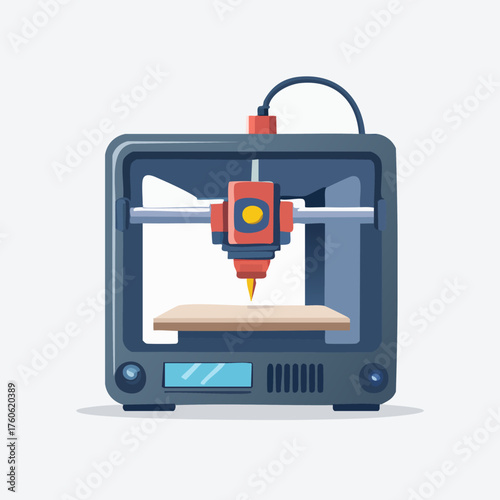 Modern 3D Printer Creating a New Object with Precision and Innovation.