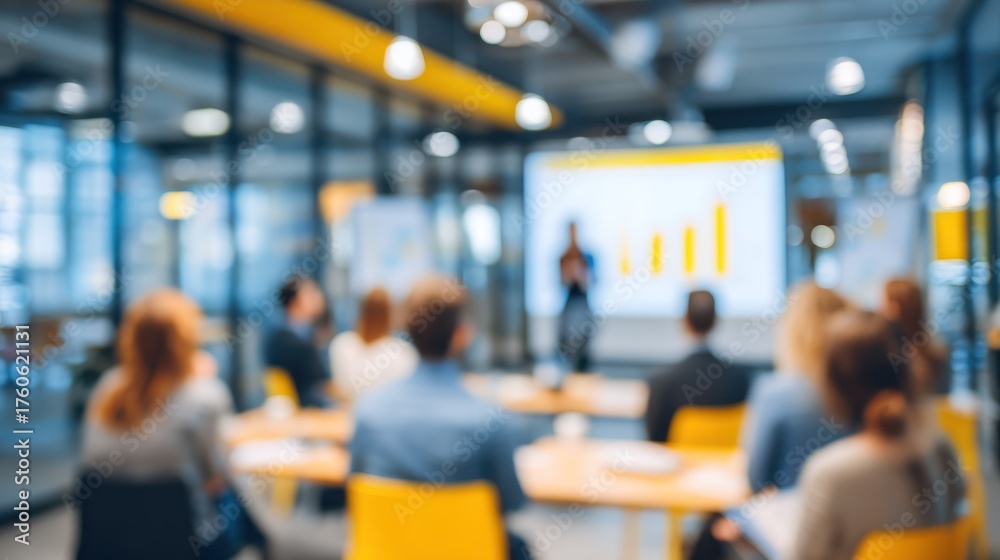 Fototapeta premium Business presentation in an office setting
