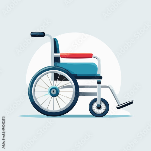 Wheelchair illustration for medical and accessibility concepts.