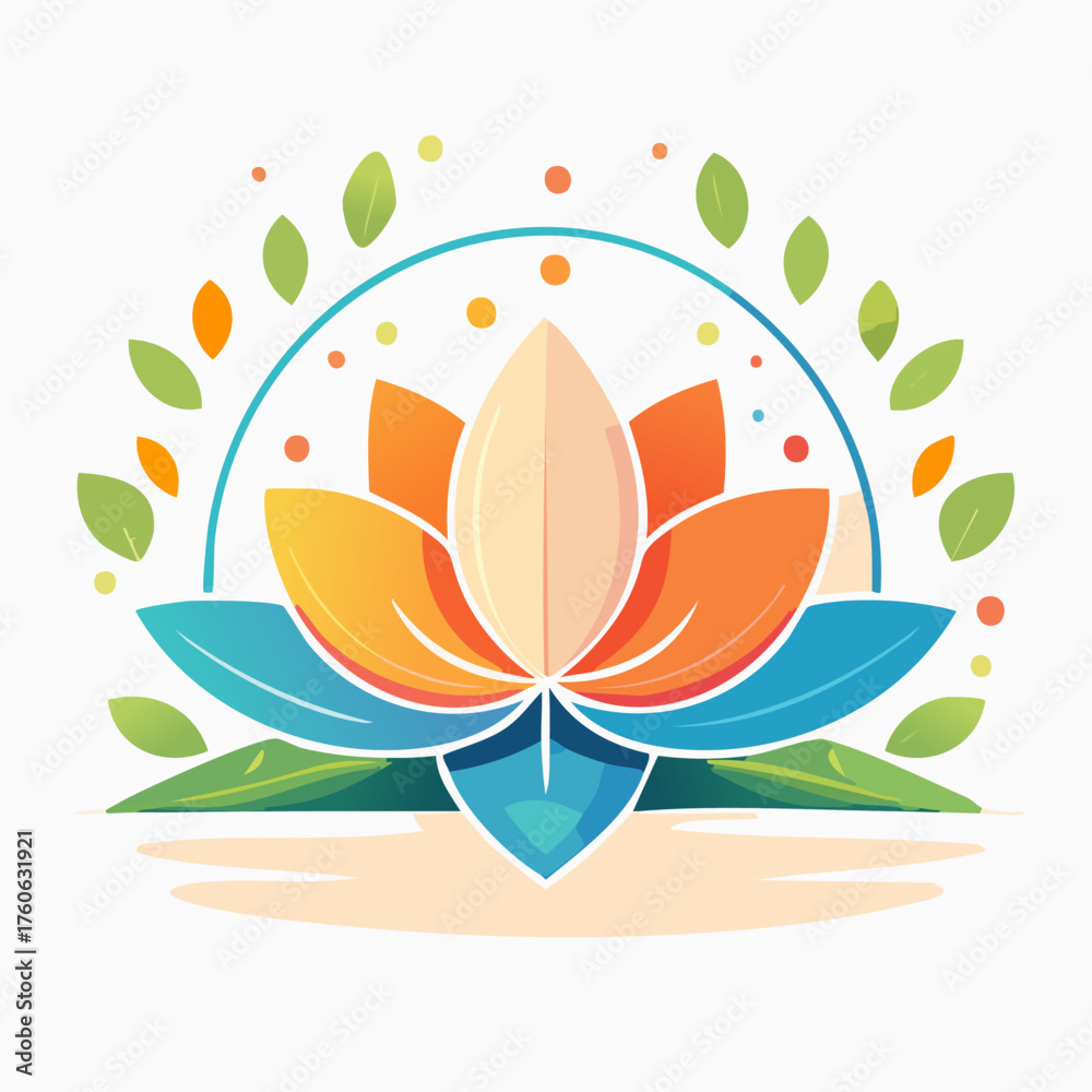 Obraz premium Vibrant Lotus Flower Symbolizing Peace and Enlightenment.