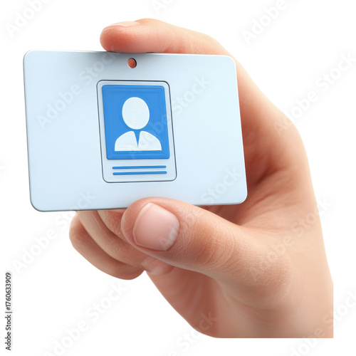 ID card, identification badge, employee badge, access card isolated on Transparent Background
