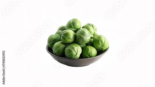 Wallpaper Mural A bowl filled with fresh green brussels sprouts arranged neatly. Torontodigital.ca