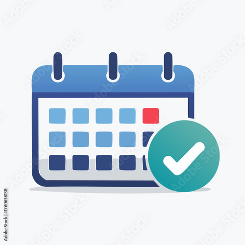 Calendar with checkmark icon representing completed tasks and events.