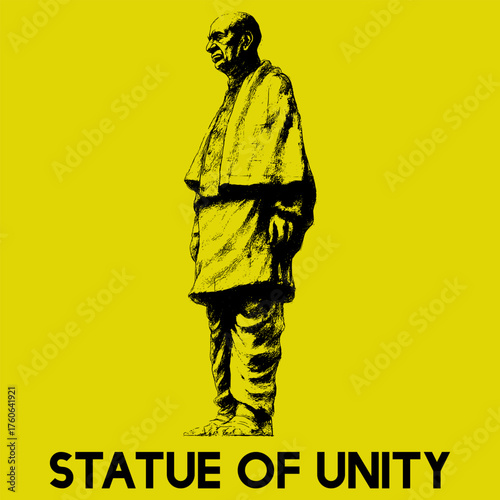 Statue of Unity Gujarat Tourism Artwork with Indian Cultural Touch and Heritage Landmarks for Travel Promotion Use – Vibrant India Concept