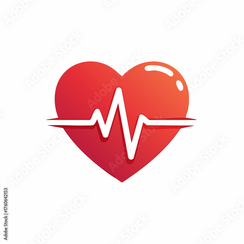 Heartbeat Symbol - A Vital Sign of Life and Health.