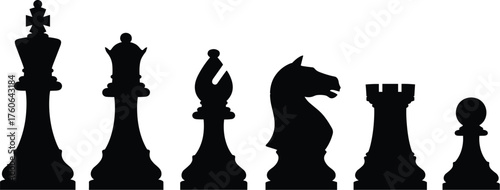 Silhouettes of Chess Pieces