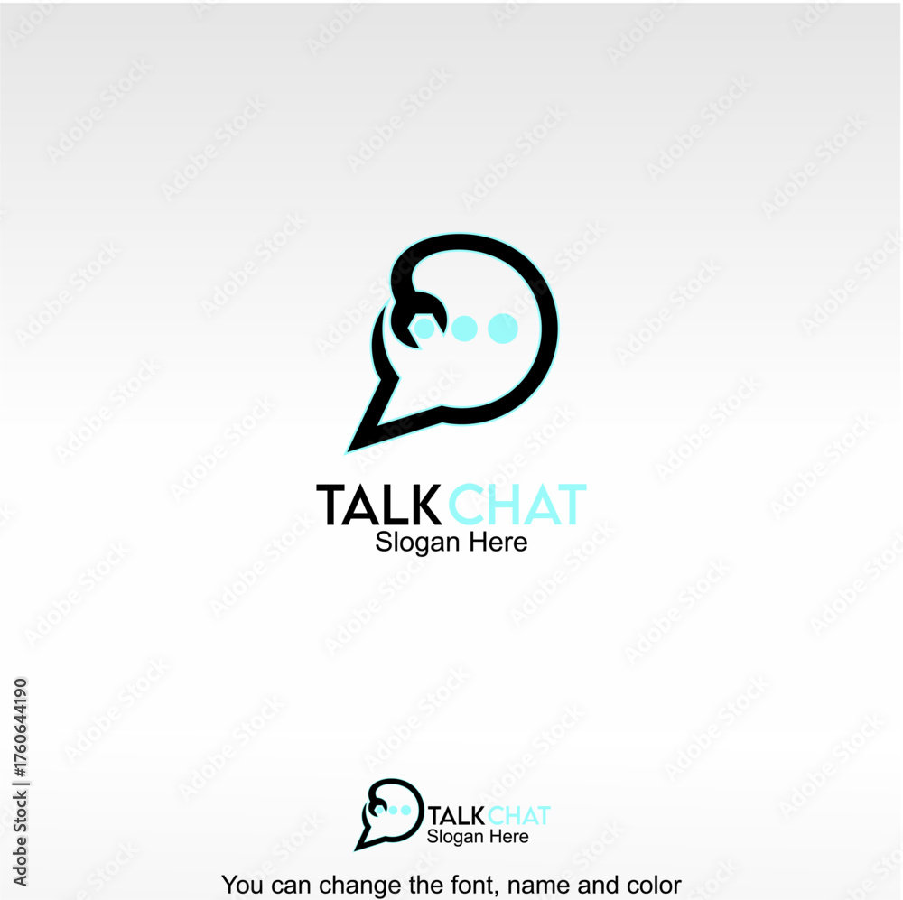 Obraz premium Talk Chat Logo Template Design Vector