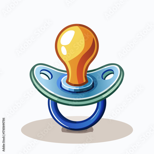 Baby Pacifier Illustration - Comfort and Soothing for Infants.
