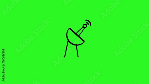 Animated Signal Antenna Dome — Wireless Communication and Network Transmission Technology (Footage · Video · Motion)