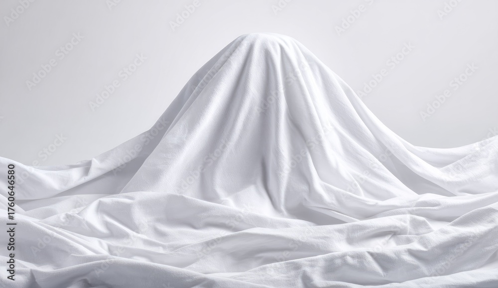 Fototapeta premium White fabric draped over a form
