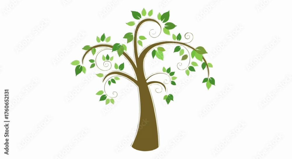 Fototapeta premium tree with green leaves