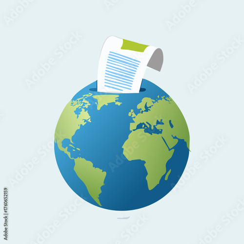 Global Voting and Democracy Concept Illustration.