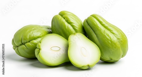 Wallpaper Mural Chayote squash isolated on white background, a type of edible plant fruit Torontodigital.ca