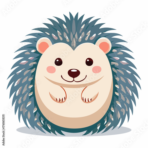 Europäischer Igel ist zu einer schützenden Kugel zusammengerollt