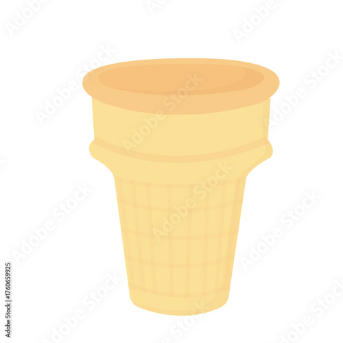 vector illustration of an ice cream cone without ice cream