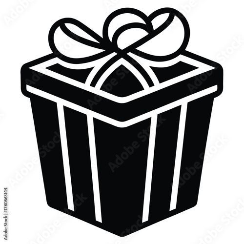 mini gift parcel cupcakes vector icon