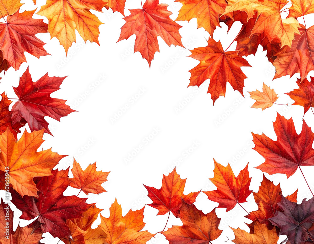 Fototapeta premium Hintergrund buntes Laub png