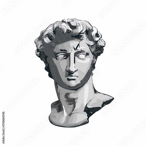 Marmorbüste-Kopf eines Mannes