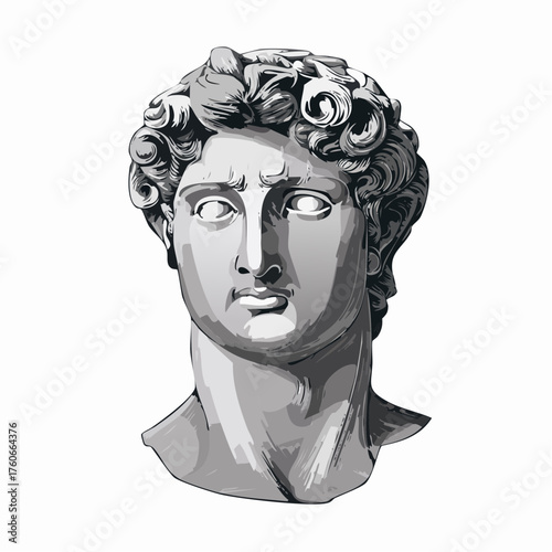 Marmorbüste-Kopf eines Mannes