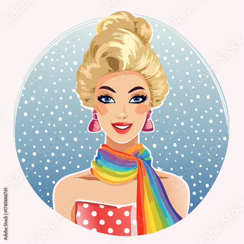 Hübsche Retro Blondine