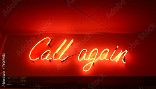 Call again neon sign