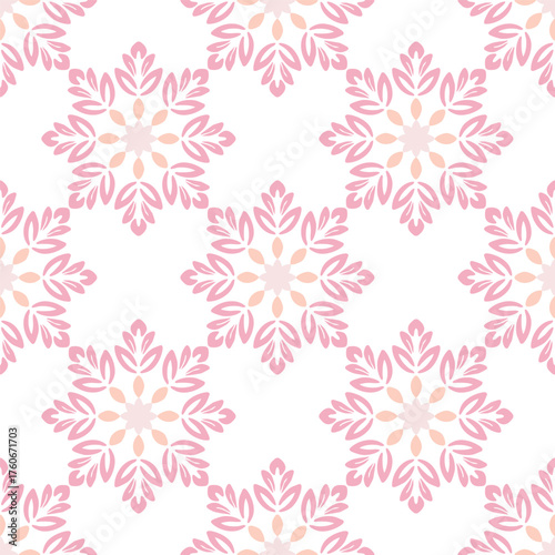 Pastel Pink Floral Art Pattern on White Background  Elegant and Soft Vector Design for Fabric, Wallpaper, Background, and Decorative Art in Modern Minimal Style