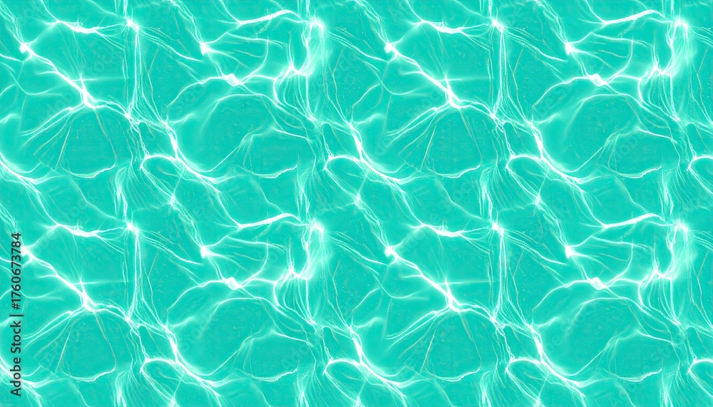 Fototapeta premium Seamless Cyan Ocean Water Pattern with Soft Blur