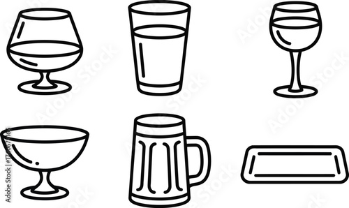 Classic Beverage Glass Styles – Wine, Cocktail, Beer, and Brandy Vessels for Hospitality Design