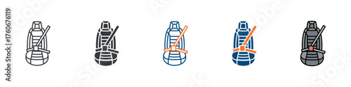 Car Seat Icon Set Multiple Style Collection 

