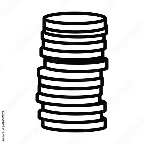Stack of coins money currency