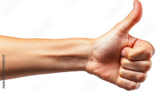 hand showing thumb up
